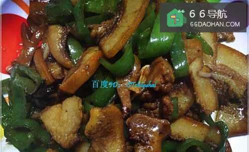 家常菜系盐卤猪头肉炒泡椒