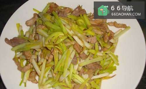 蒜黄:肉丝炒蒜黄