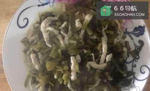 在家中烧咸菜肉丝