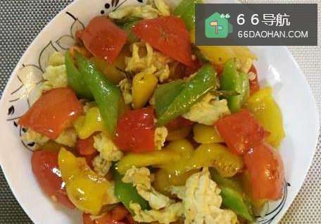 鸡蛋炒三色椒的做法步骤,三分钟包你学会!