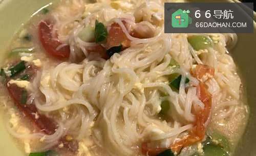 营养早餐之丝瓜西红柿鸡蛋面