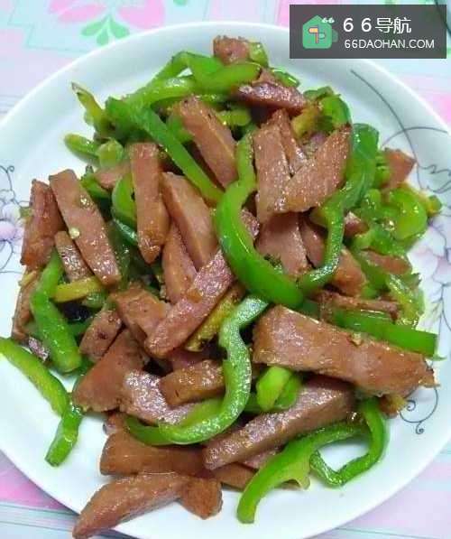 火腿炒甜椒怎么做