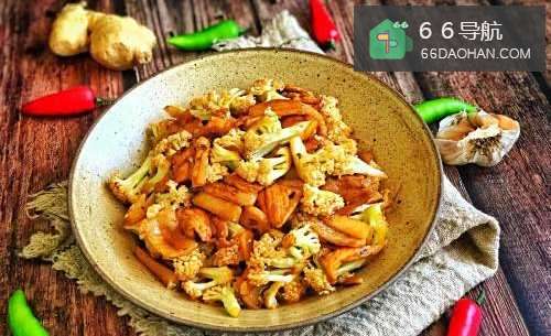 干锅有机菜花的做法