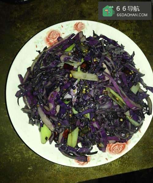 葱爆紫甘蓝做法