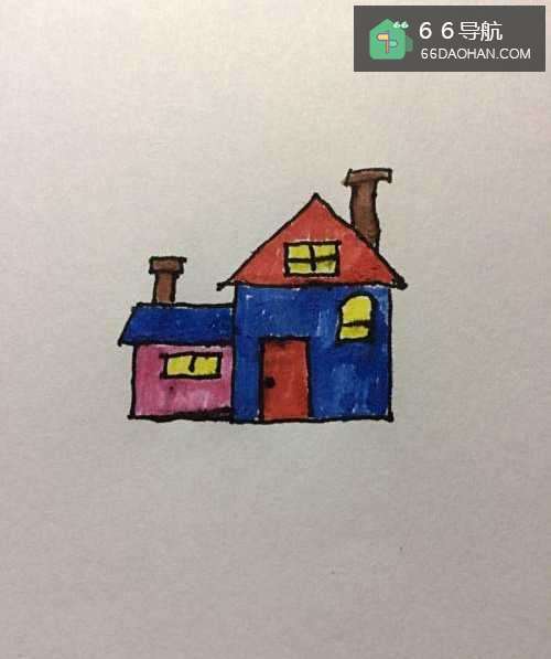 教孩子怎样画房子