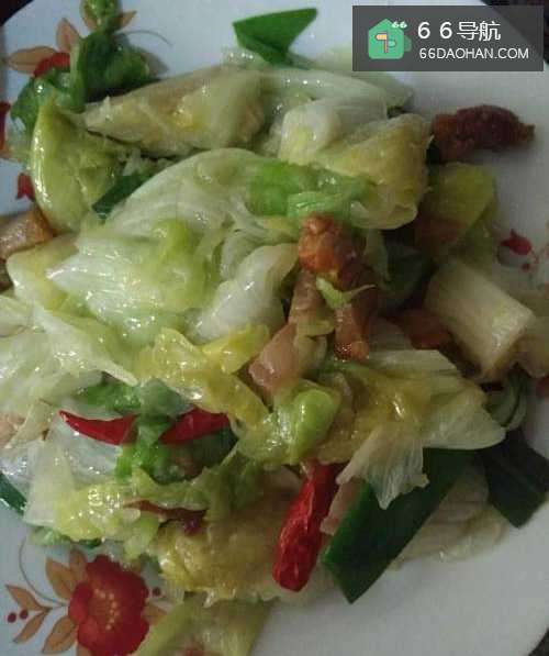 怎么做腊肉炒圆生菜?