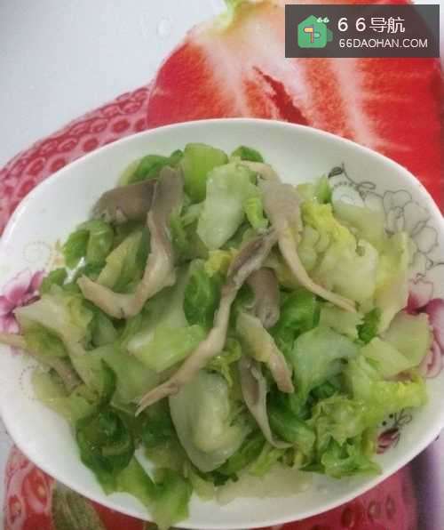 包菜炒平菇的做法