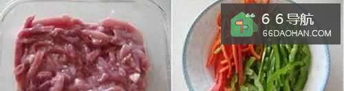 家常菜;双椒炒肉丝做法图解