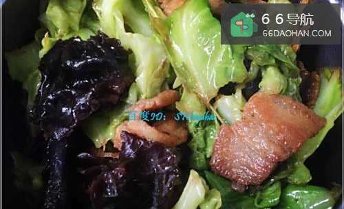 家常菜系木耳包菜五花肉