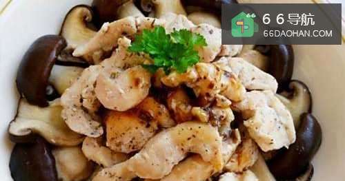 私房食谱:香煎松本茸鸡片