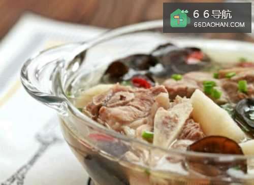 家常菜山药木耳骨汤的教程