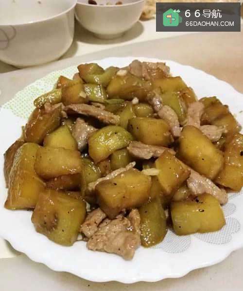 肉片炒茄子的做法