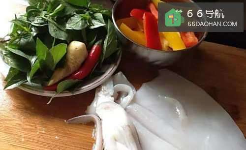 怎样做出家常菜系列之麻油彩椒鱿鱼