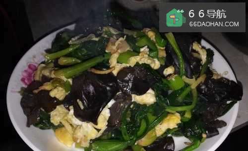 木耳菠菜鸡蛋的家常做法