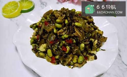 雪菜毛豆炒肥肉的做法