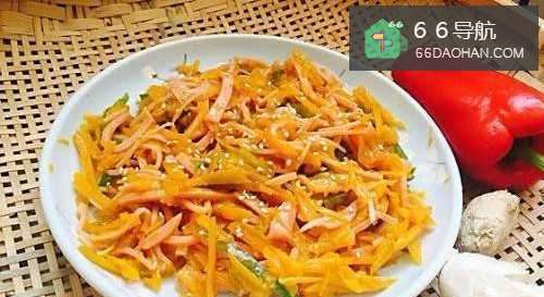 简单易学的南瓜火腿小炒的家常做法