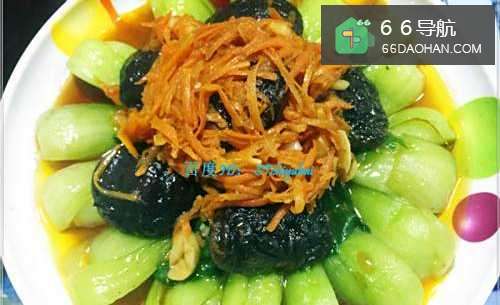 家常菜系香菇上海青