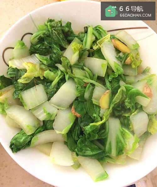 素炒水白菜的做法