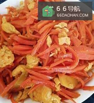 家常菜の胡萝卜炒鸡蛋