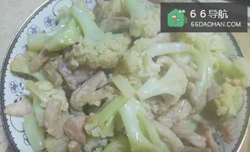 菜花炒肉的做法