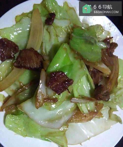 猪肉炒圆白菜的做法