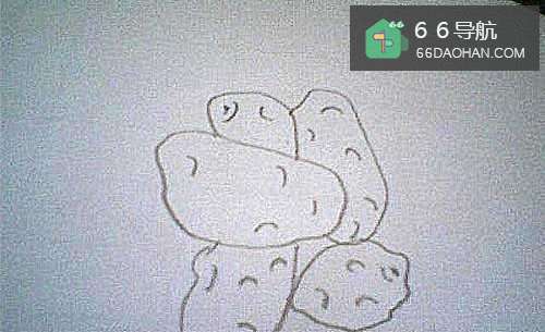简笔画一堆土豆这样画