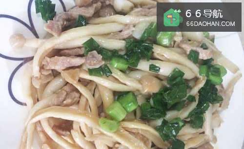 简单的海鲜菇炒肉