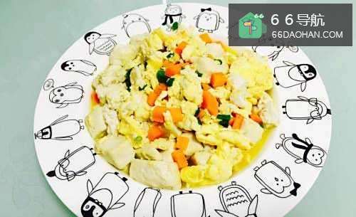 蛋包豆腐丁的做法——小白学做菜!