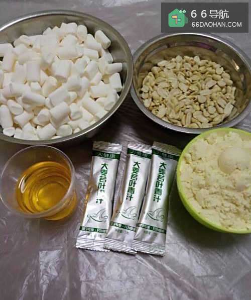 教你如何用青汁粉做青汁牛轧糖