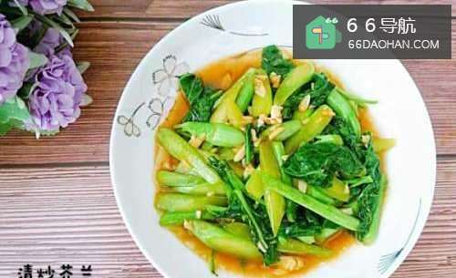 炒芥兰菜的做法