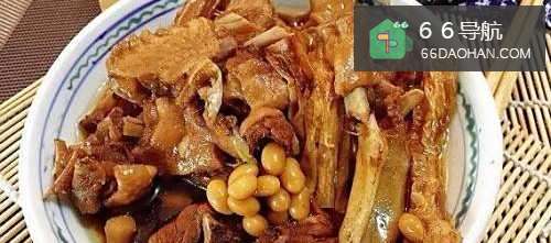 简单易学的腐竹黄豆焖烧汁鸭的家常做法