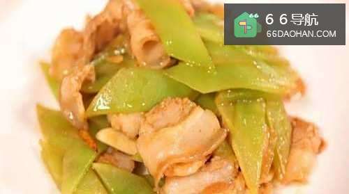 莴笋炒肉片的家常做法,莴笋清脆,肉片嫩滑.