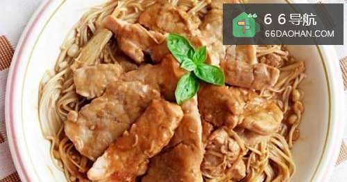 私房食谱:花生酱金菇里肌