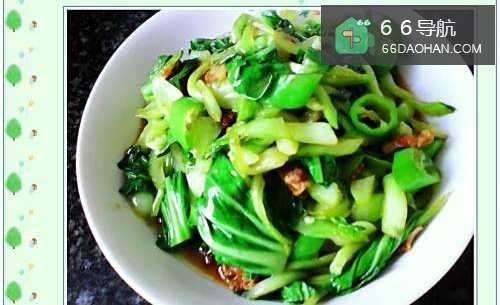 家常菜-蒜香青椒小白菜