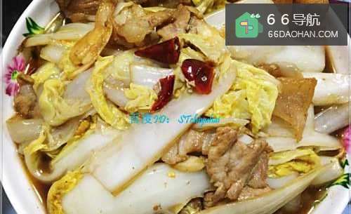 家常菜系白菜丝炒肉