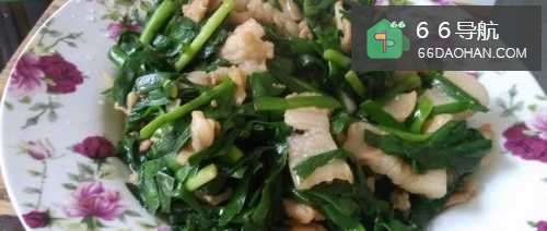 韭菜炒五花肉片——家常菜