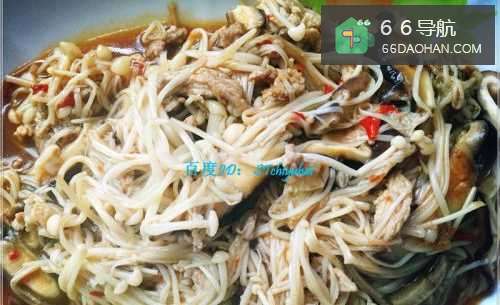 家常菜系金针菇香菇炒肉