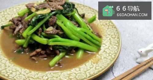 芥兰炒牛肉的做法