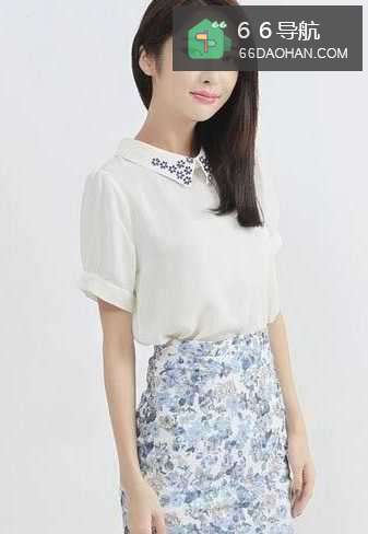 职场女雪纺衬衣+印花裙 浪漫柔情又显身材
