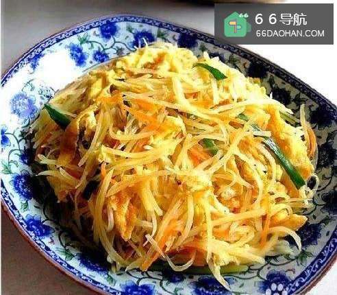 简单美味的家常菜--鸡蛋炒土豆丝