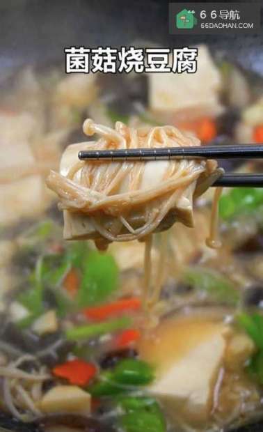 菌菇烧豆腐的做法
