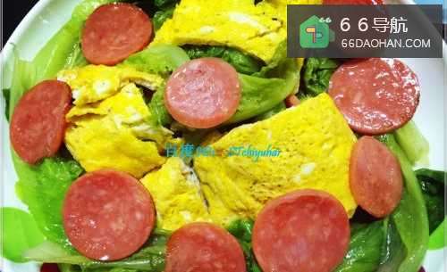 家常菜系生菜鸡蛋卷