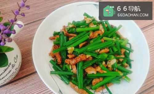 韭菜花炒肉丝的做法