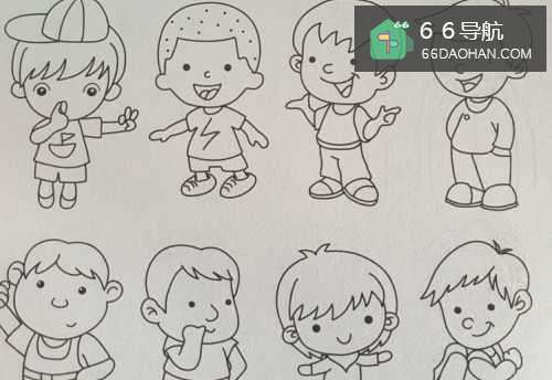 每日两个简笔画——男孩;妈妈