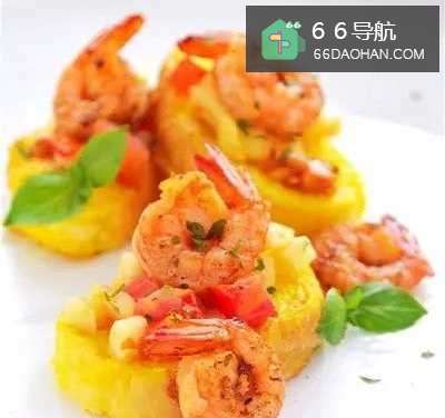 法式面包配苹果黑椒鲜虾做法