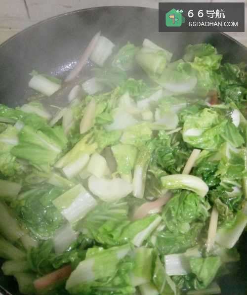 泡菜味小白菜的家常做法