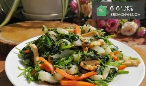 花草肉丝炒年糕的做法步骤