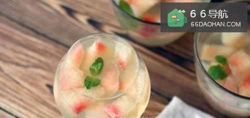 家中自制水蜜桃果冻