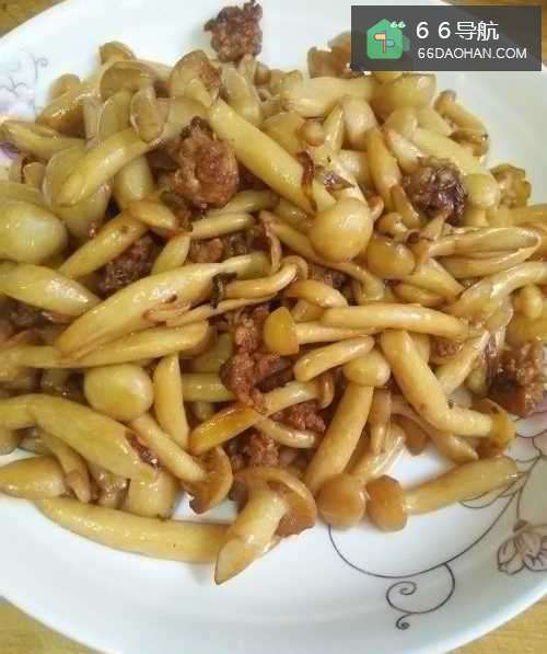 肉末白玉菇怎么炒