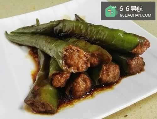 家常菜肉馅虎皮尖椒的做法